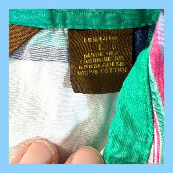 Aura Wrangler Womens Long-Sleeve Plaid Shirt Button Front L 100% Cotton Green - Picture 5 of 6